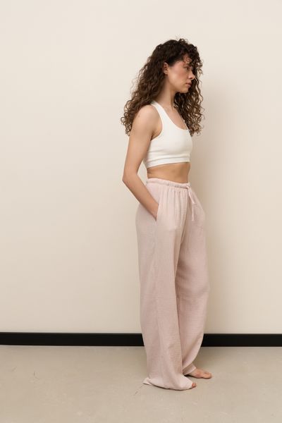 Штани muslin бежевий XS/S 4004-1 фото